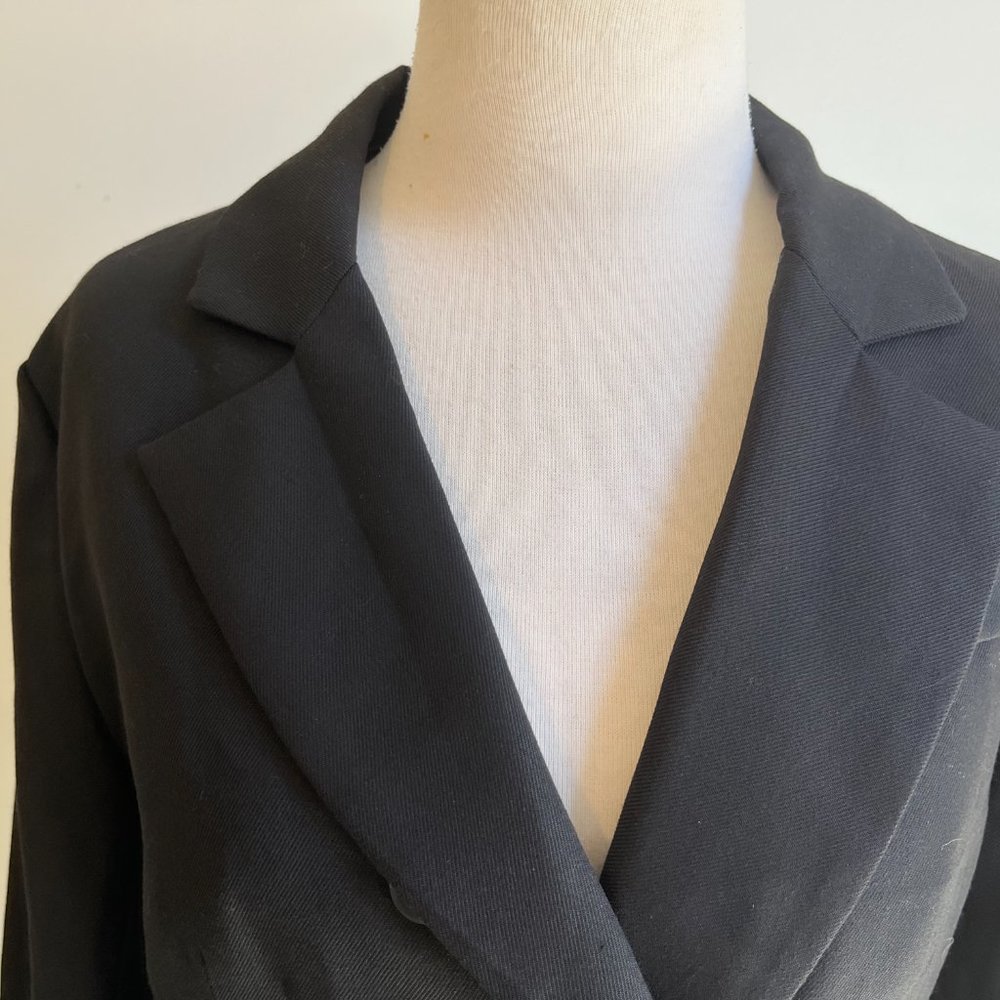Dotti Black Tailored Button Up Long Sleeve Classic Career Jacket Size 10 - Picture 2 of 12